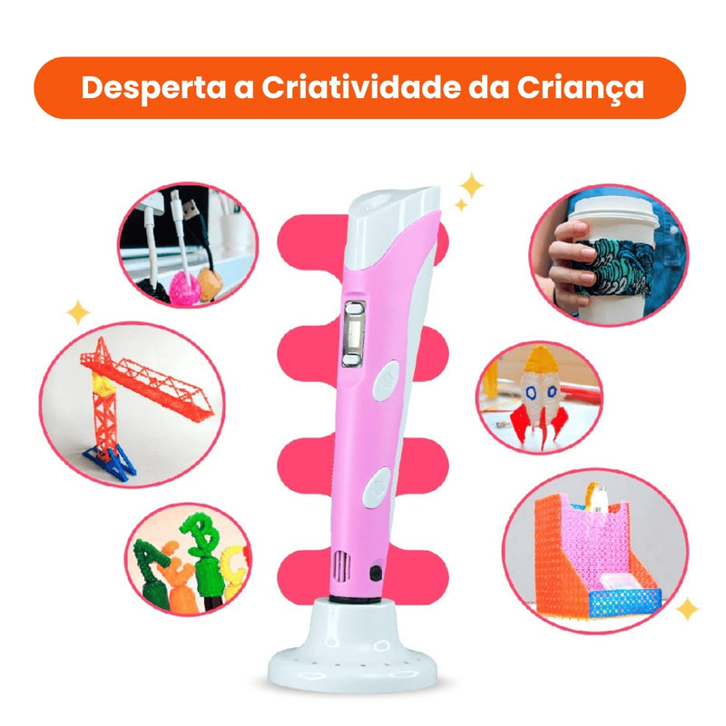 Caneta 3D PlayPrint - Imprima sua Criatividade BabyLoja