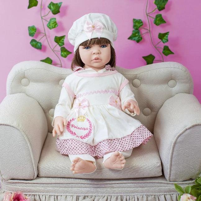 Boneca Bebê Reborn de Silicone Luxo Realista Pode Dar Banho Envio Imediato - Baby Loja